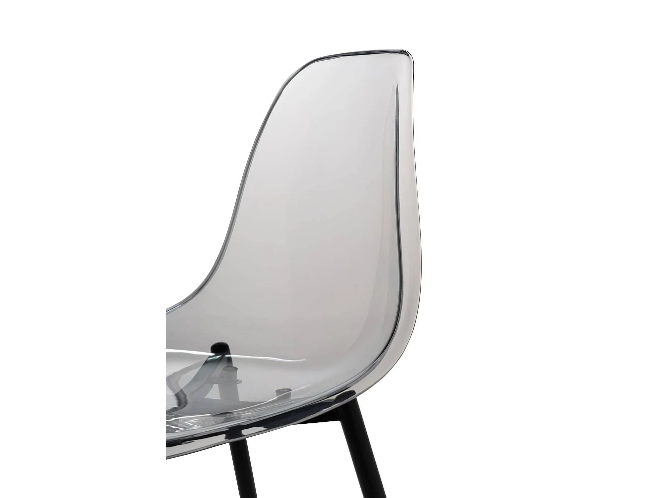 Set van 4 Dabdalhad Stoelen, PET Fauteuil, Ergonomische Eetkamerstoel, Vergaderstoel, 53x46h81 cm, Fumé