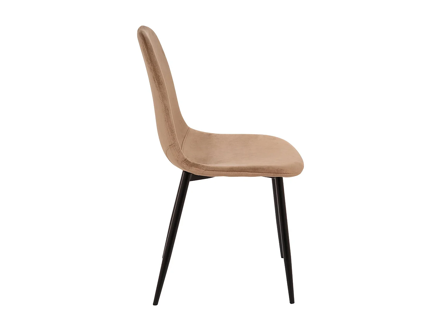 Set van 4 Dacampor stoelen, fluwelen gestoffeerde fauteuil, gestoffeerde eetkamerstoel, SedutA voor vergaderingen, 45x56h87 cm, Zand