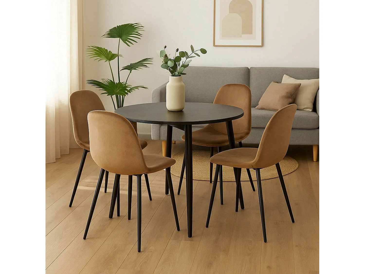 Sedia Arter, 4 Sedie, Nero