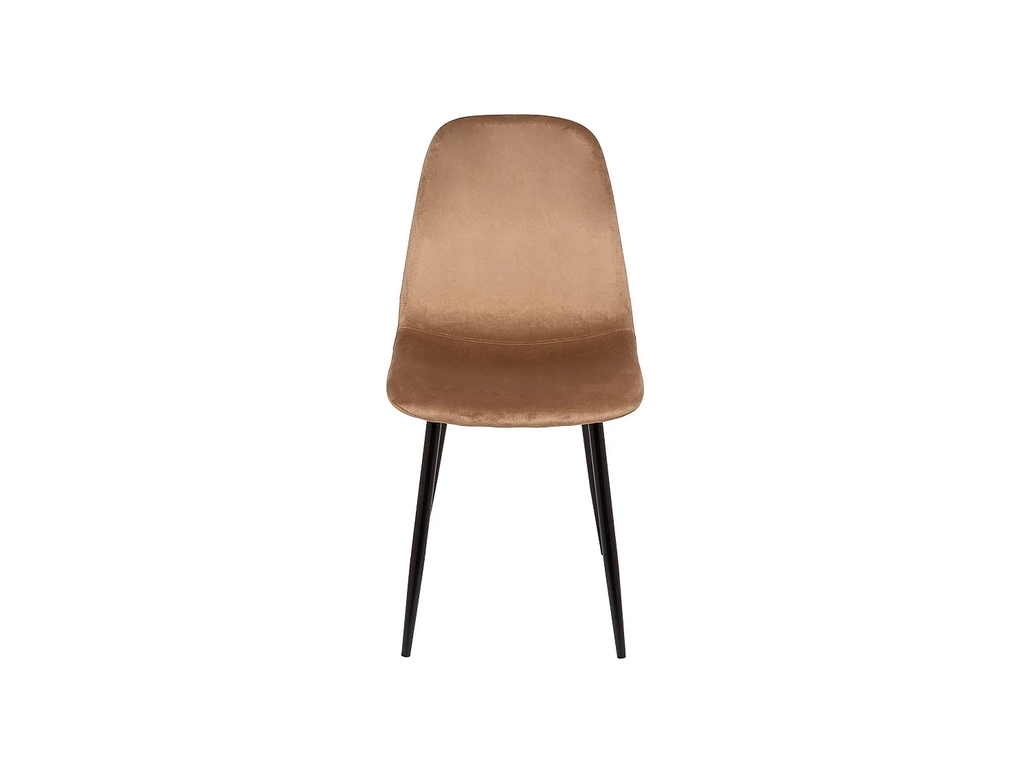 Ensemble de 4 chaises Pismo, Fauteuil recouvert de velours, Chaise de salle à manger rembourrée, Siège de réunion, 45x56h87 cm, Sable