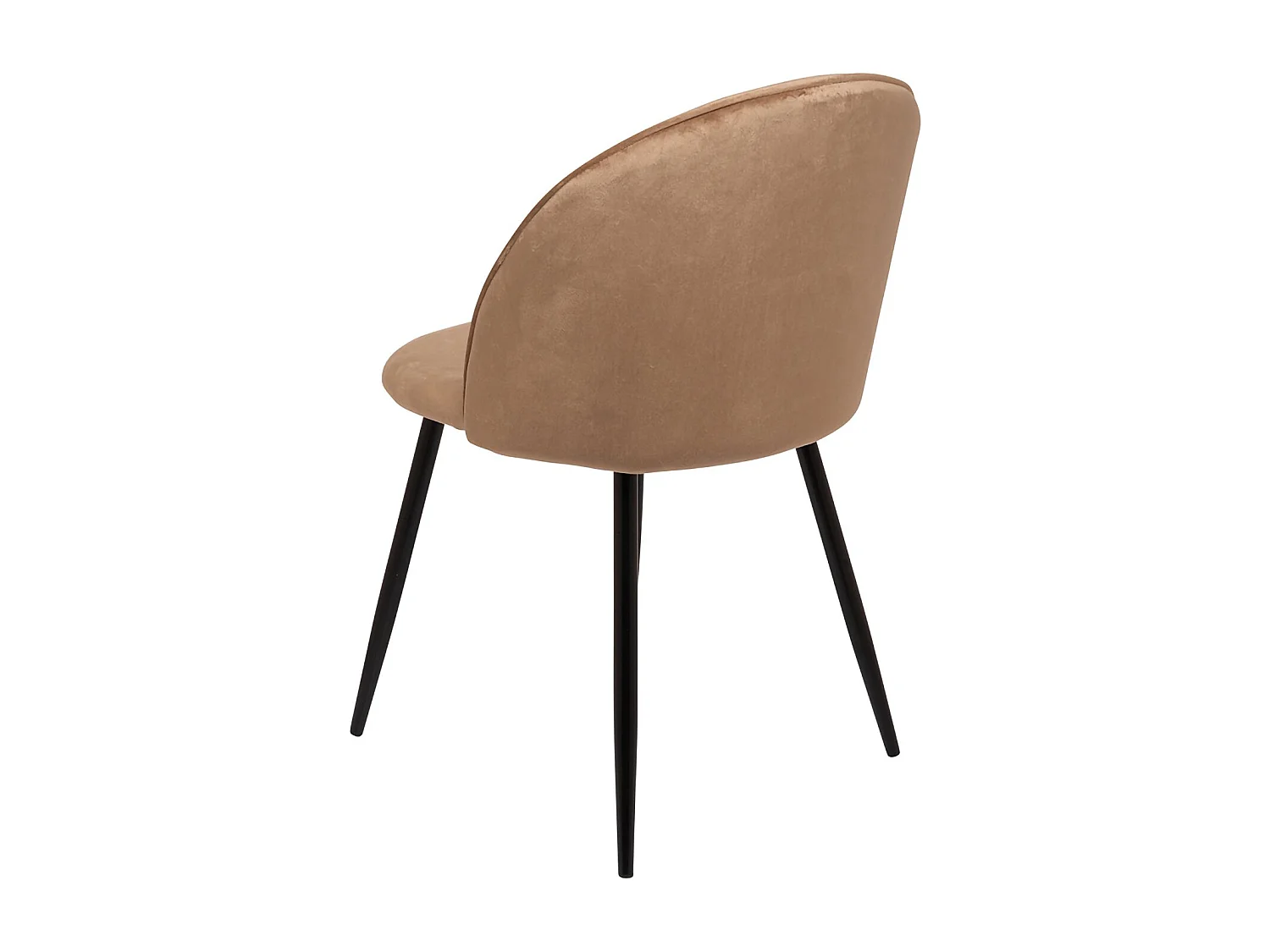 Set van 4 Dabruzzes-stoelen, met fluwelen beklede fauteuil, gewatteerde eetkamerstoel, 51x54h82 cm, Zand