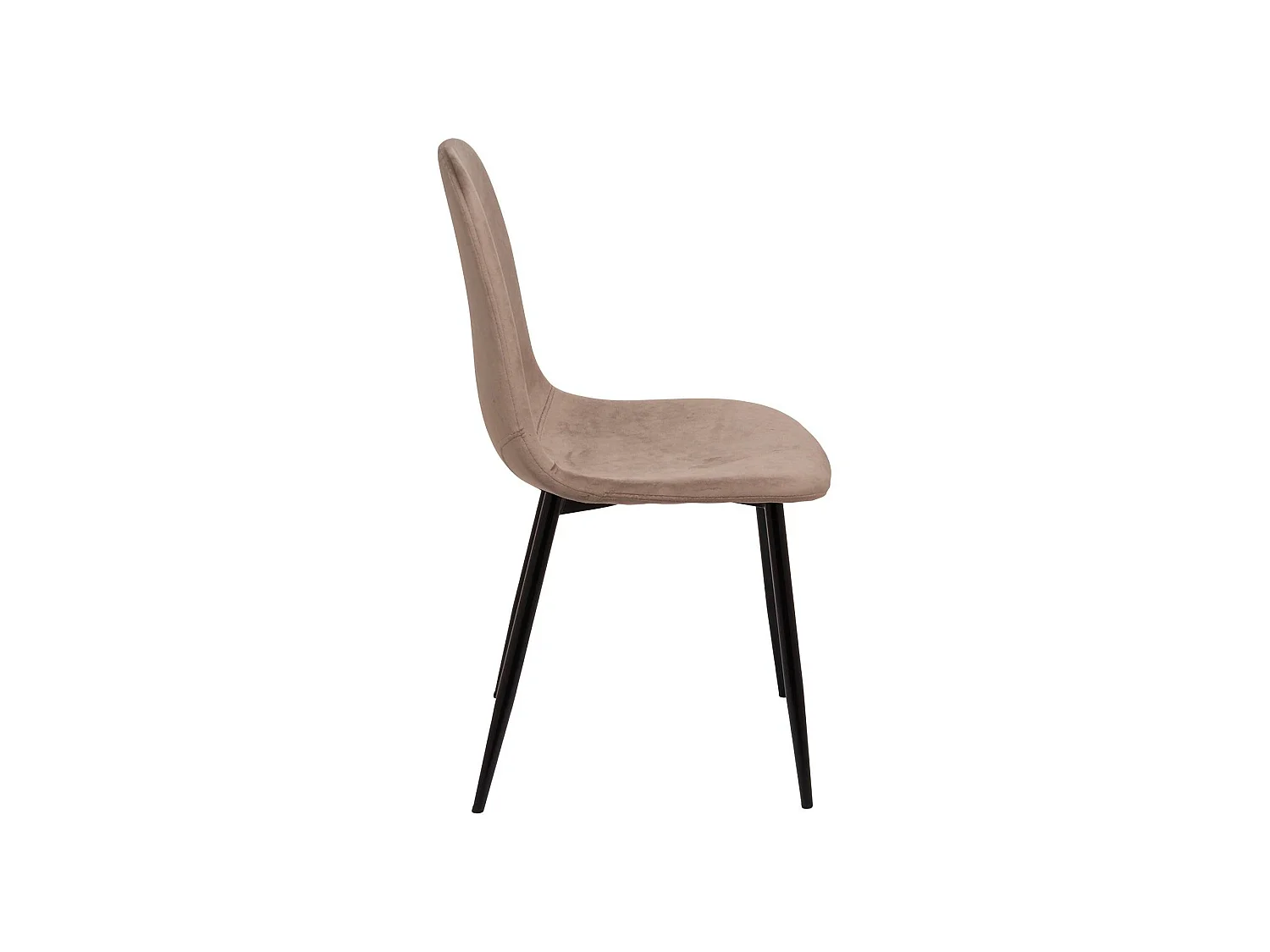 Conjunto de 4 cadeiras Dacampor, Poltrona estofada em veludo, Cadeira de jantar acolchoada, Assento de reunião, 45x56h87 cm, Cinza