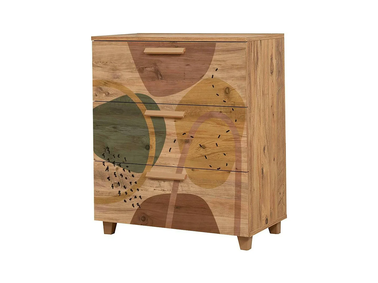 Dpetruzz ladekast, SettiMultifunctionele Mino, Slaapkamer Ladekast, Ladekast, 80x43h95 cm, Eiken