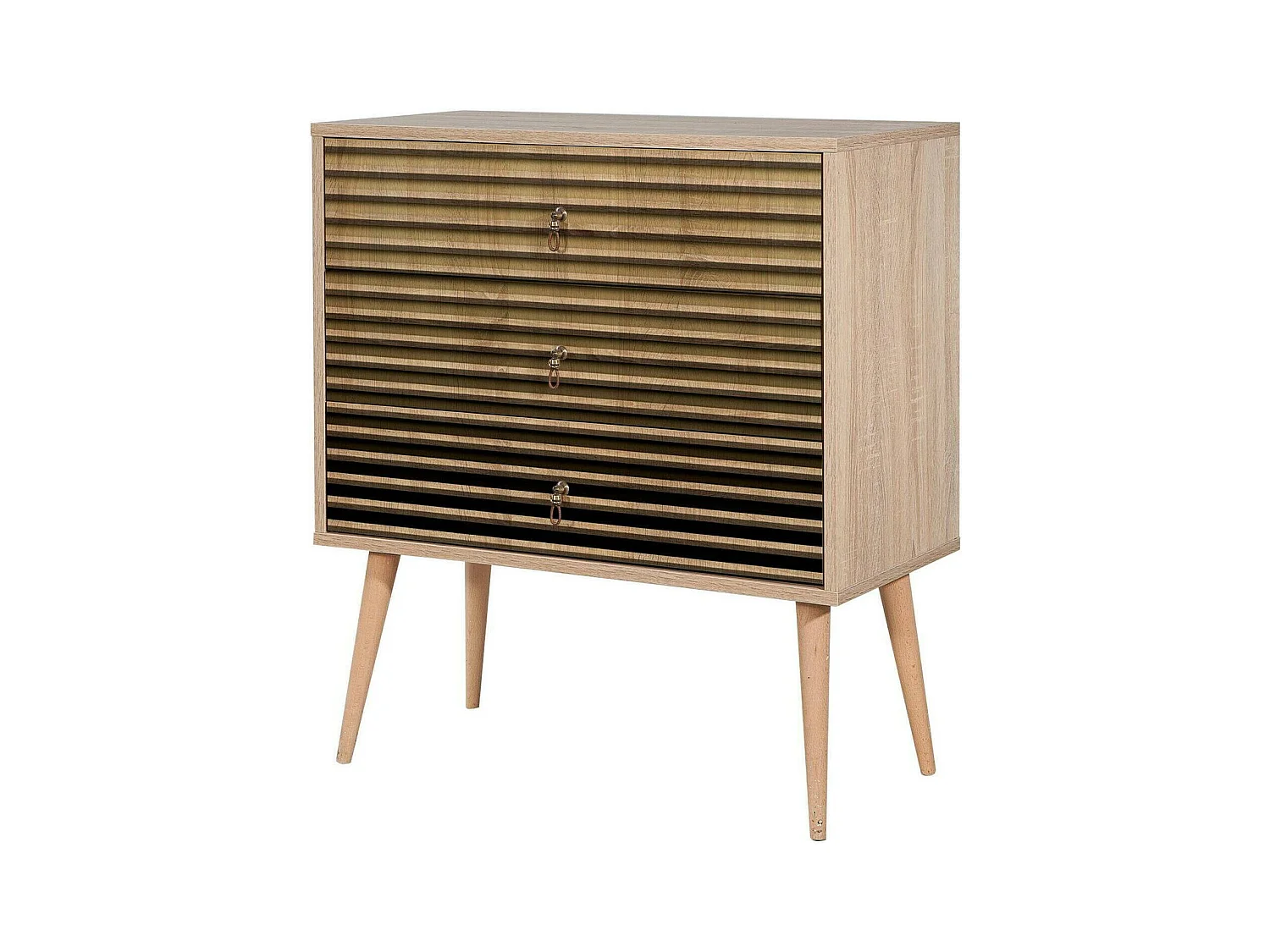Dparigin ladekast, multifunctionele set, slaapkamer dressoir, ladekast, 80x40h90 cm, eiken