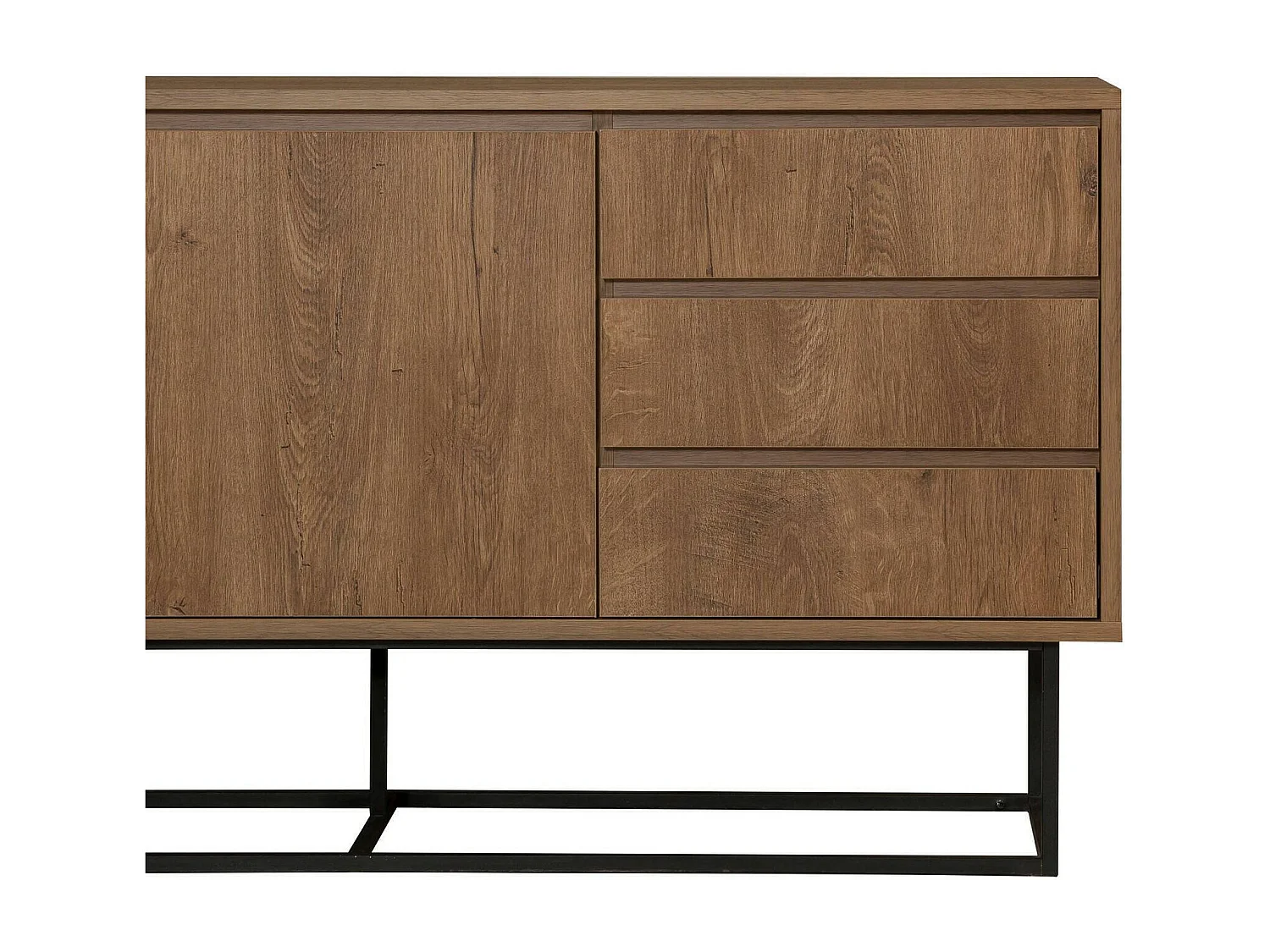 Dmora - Consolle Kuwait, 140x36h72 cm, Noce e Nero