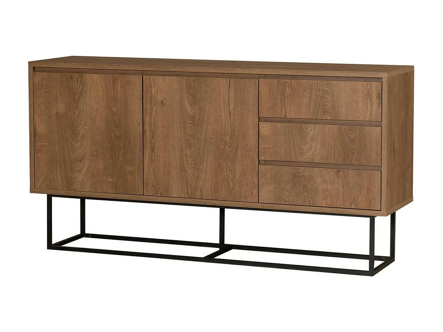 Consolle Kuwait, un Ripiano, 36x140x72h cm Nero