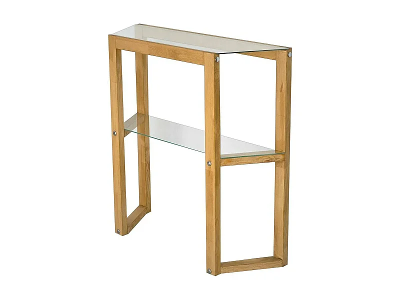 Consolle Barga, un Ripiano, 31x85x85h cm Marrone Quercia