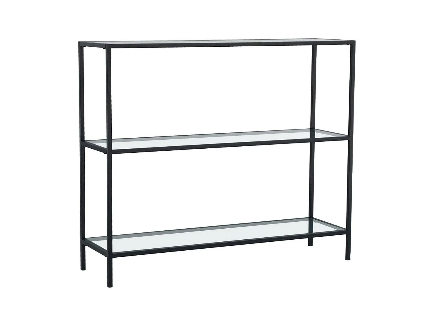 Console Elara, Table polyvalente, Armoire de rangement, Bureau du couloir, 100x30 h85 cm, Noir
