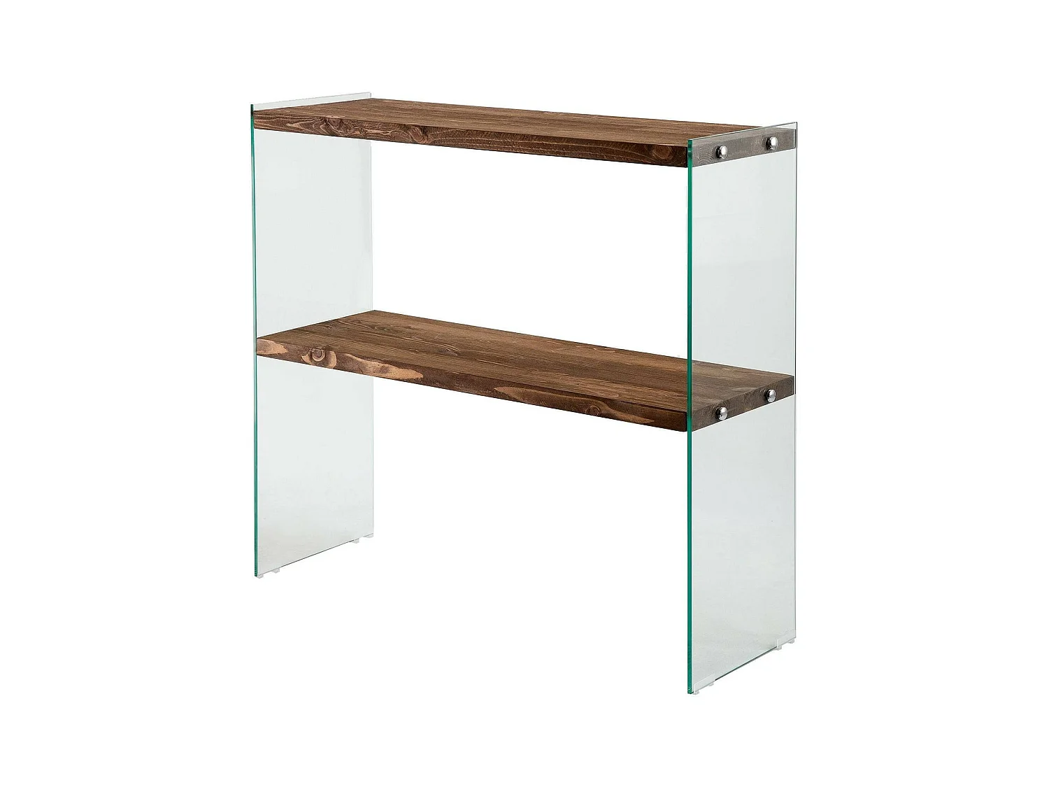 Console Agena, Table polyvalente, Armoire de rangement, Bureau du couloir, 90x30 h80 cm, Noyer