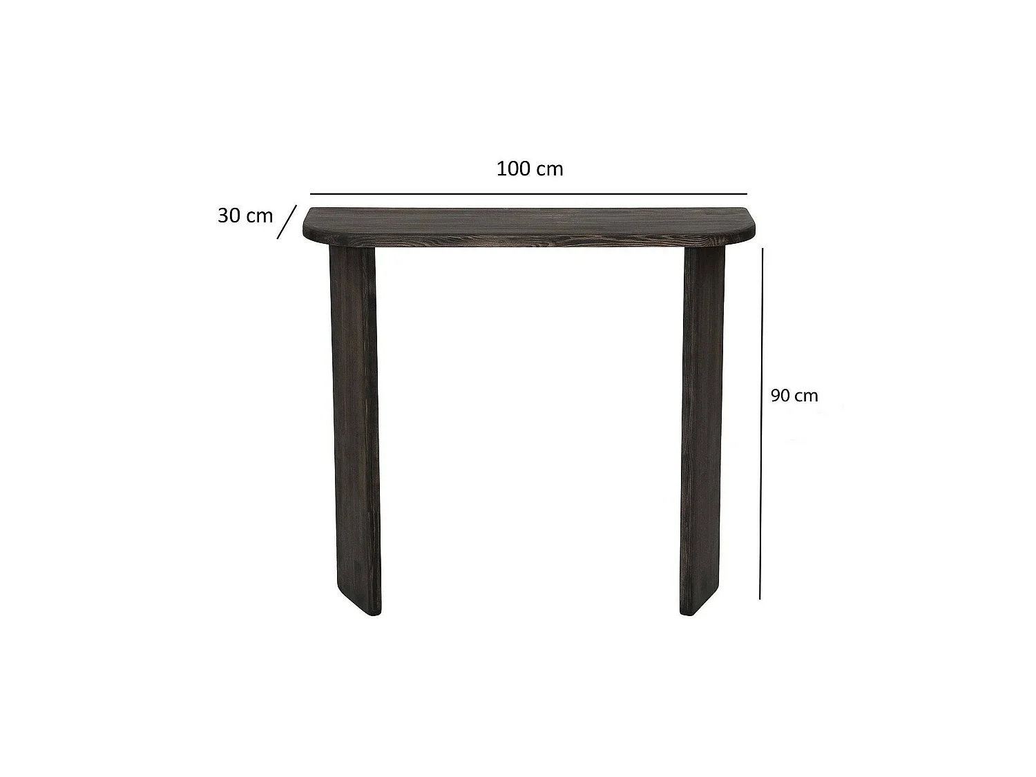 Dfrattal Console, Multifunctionele Tafel, Steunkast, Gang Bureau, 100x30h90 cm, Antraciet