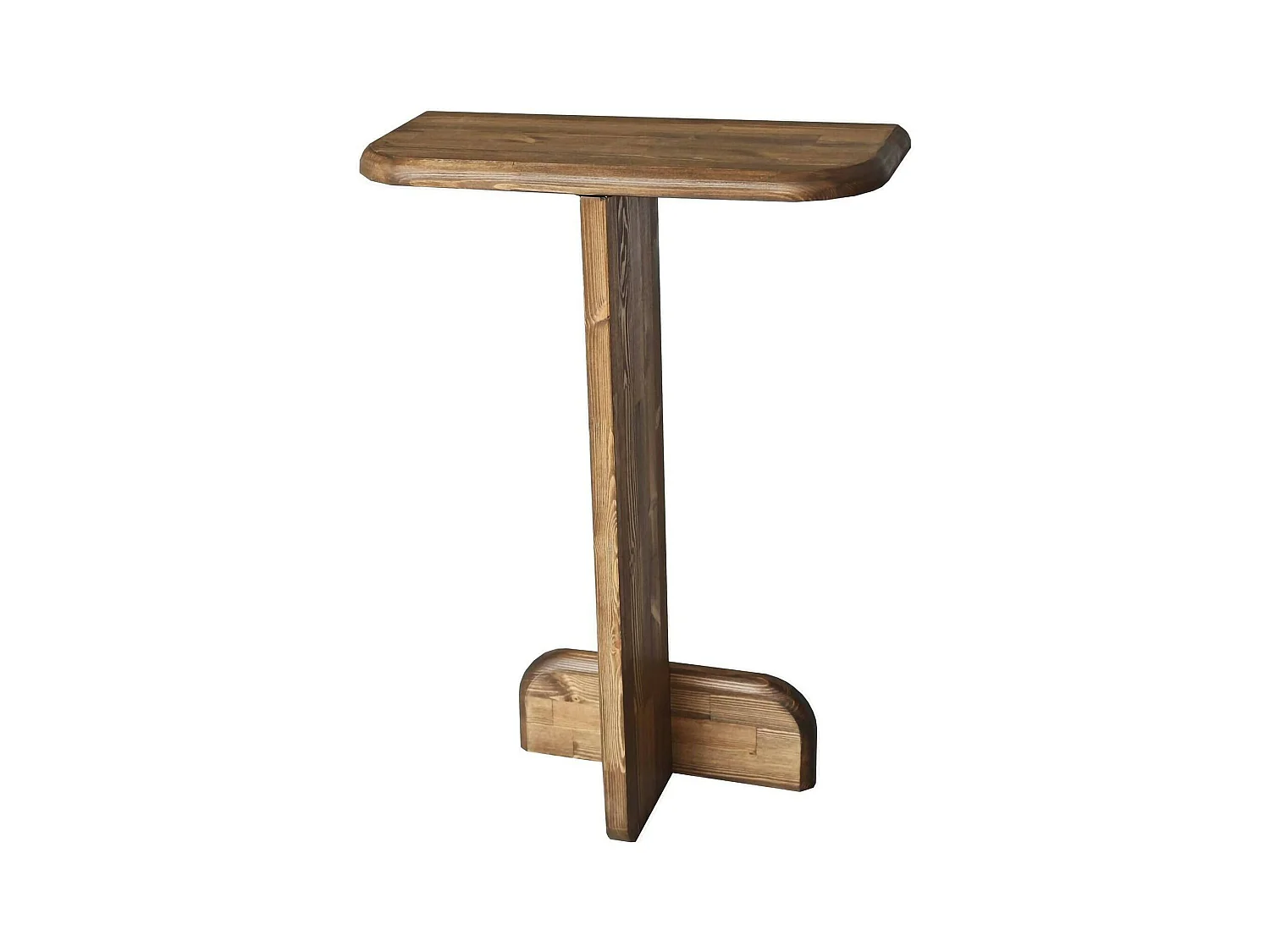 Console Vespera, Table polyvalente, Armoire de rangement, Bureau du couloir, 80x25 h85 cm, Noyer