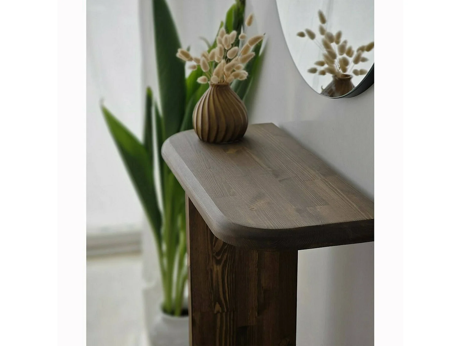 Dpodavin Console, Multifunctionele Tafel, Steunkast, Gangbureau, 80x25h85 cm, Walnoot