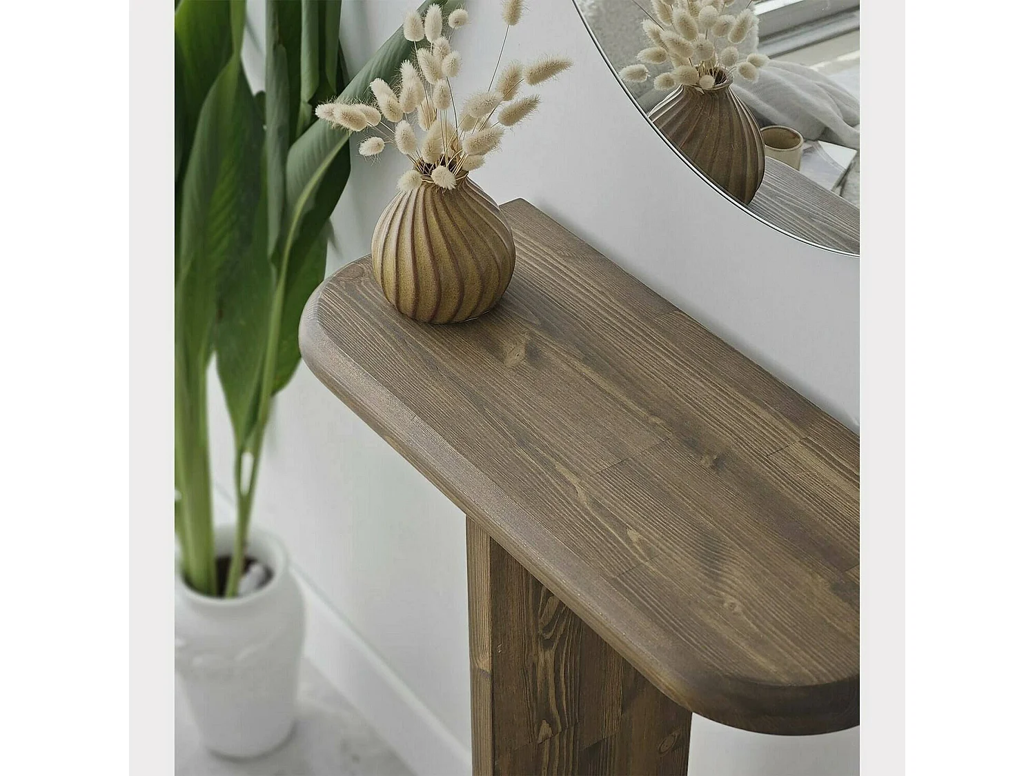 Dpodavin Console, Multifunctionele Tafel, Steunkast, Gangbureau, 80x25h85 cm, Walnoot