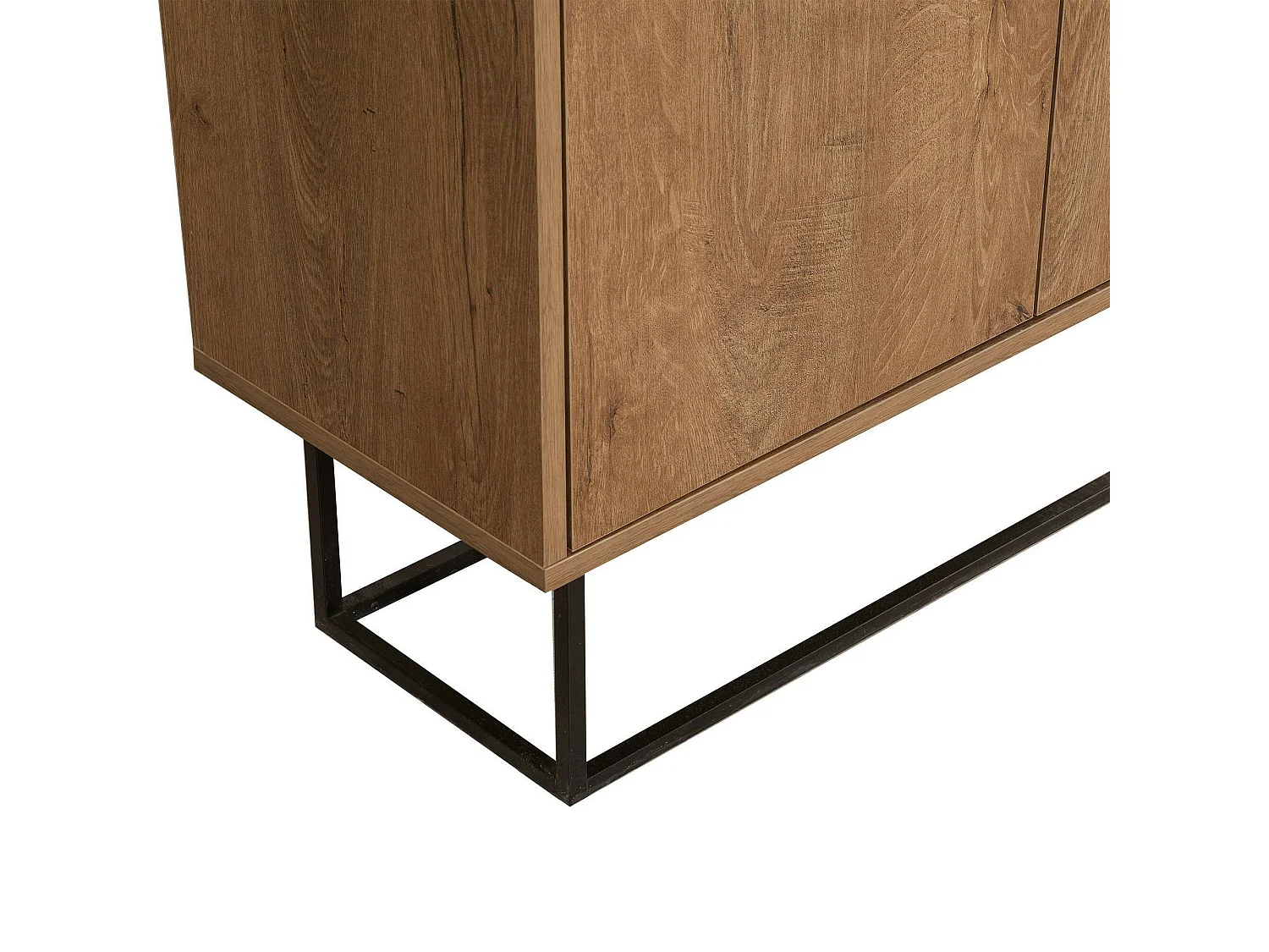 Consola Dcalabri, Mesa multiuso, Armário de apoio, Secretária de corredor, 90x36h72 cm, Nogueira e Preto