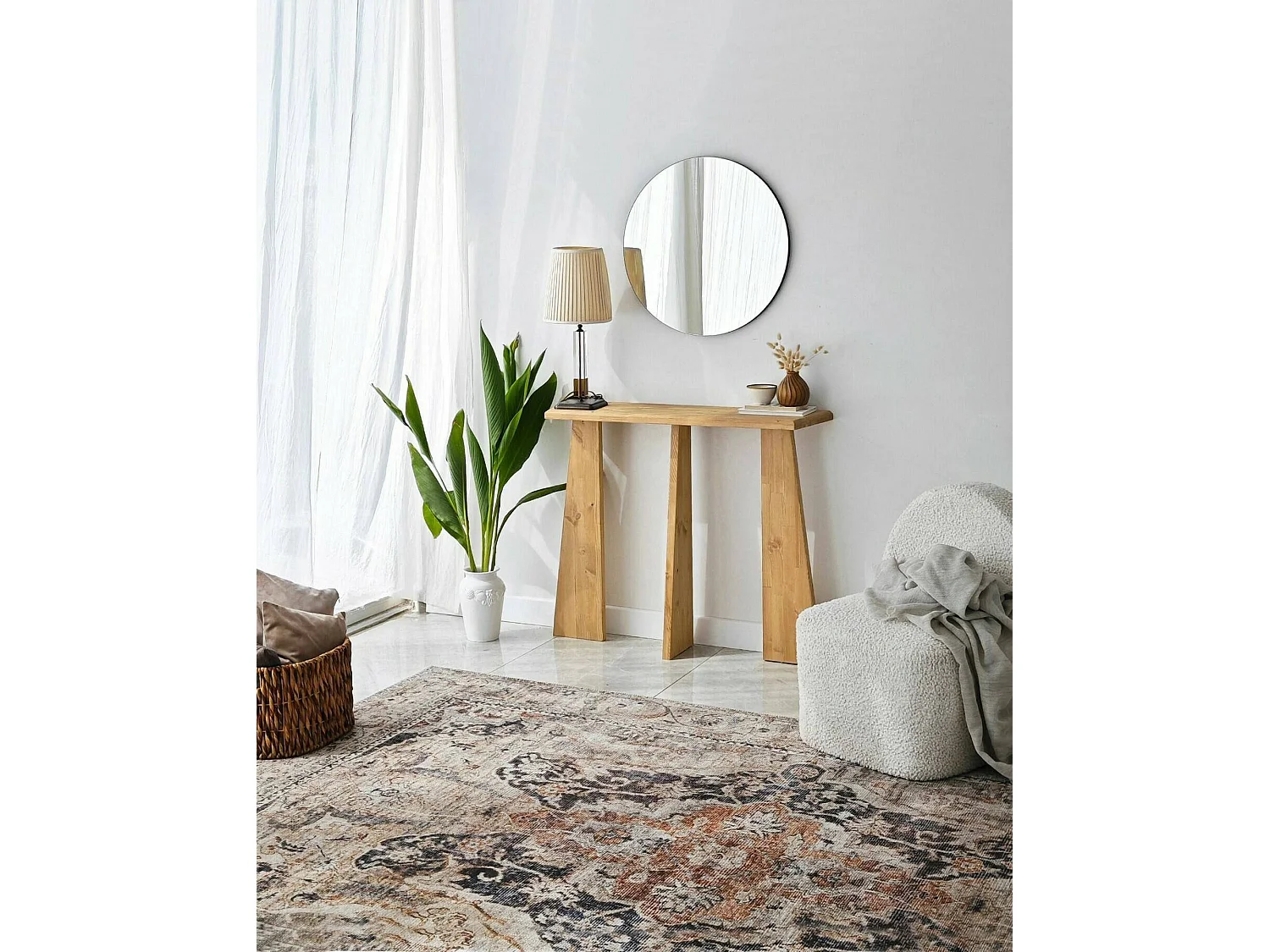 Dmora - Consolle TomoeGozen, 100x28h83 cm, Quercia