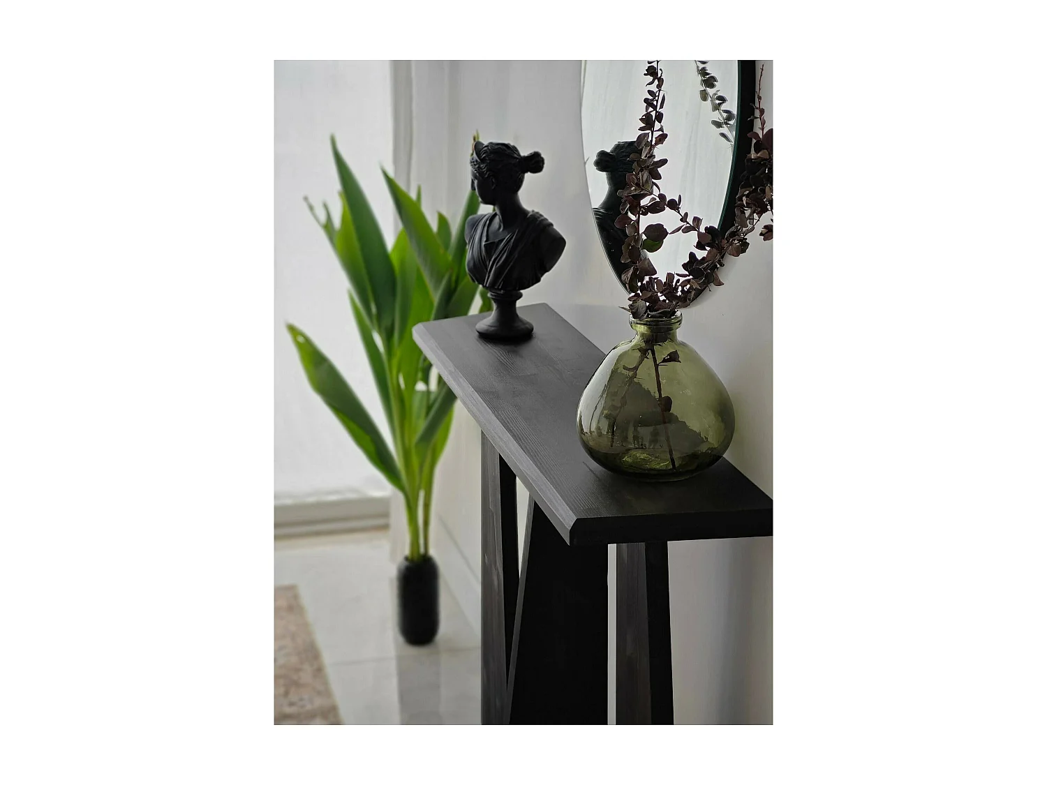 Console Arcturus, Table polyvalente, Armoire de rangement, Bureau du couloir, 100x28 h83 cm, Anthracite