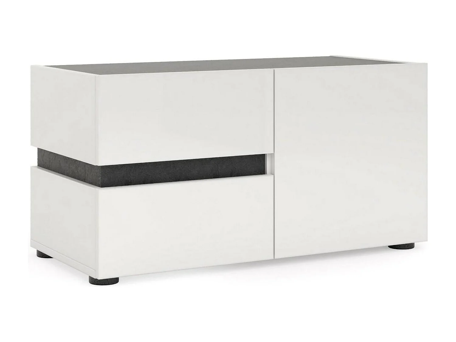 Mobile da Ingresso Seul, un Ripiano Made in Italy, 38x80x42h cm Bianco Lucido