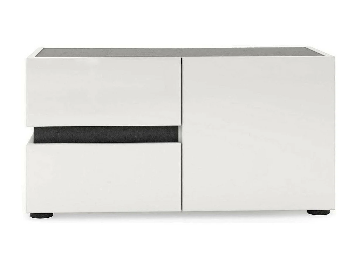 Mobile da Ingresso Seul, un Ripiano Made in Italy, 38x80x42h cm Bianco Lucido