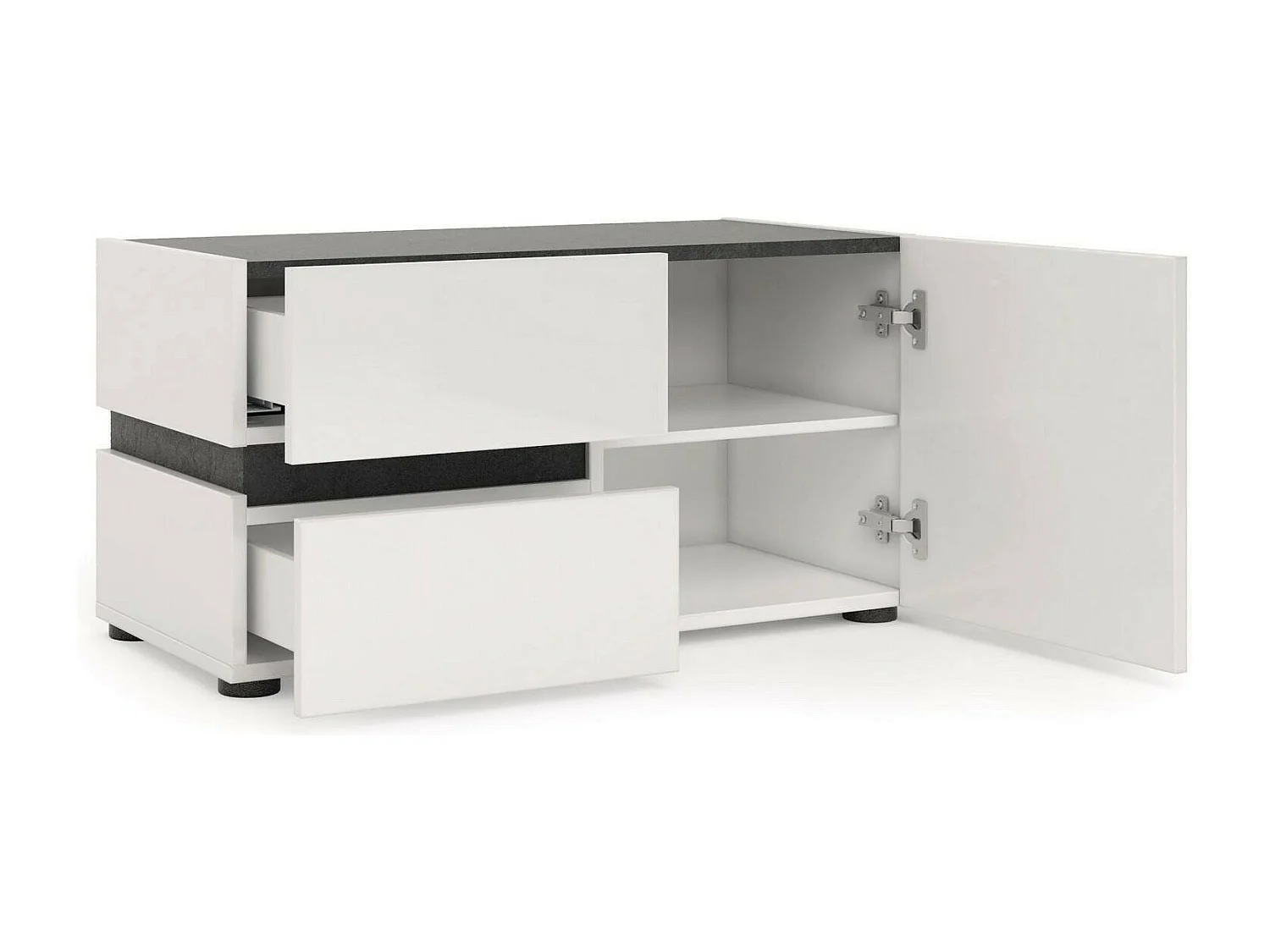 Mobile da Ingresso Seul, un Ripiano Made in Italy, 38x80x42h cm Bianco Lucido