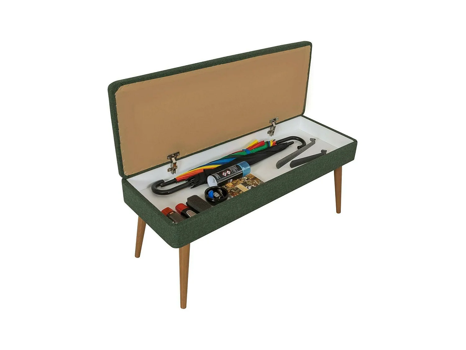 Dgallett-ingangskast, Ingangskast, Atrium-opstelling, Mupt-functionele opbergkast, 50x38h135 cm, Eik en Groen