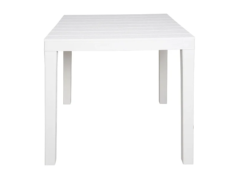 Table d'extérieur Vicenza, Etagère de jardin carrée, Table fixe intérieure et extérieure, 100% Made in Italy, 78x78h72 cm, Blanc