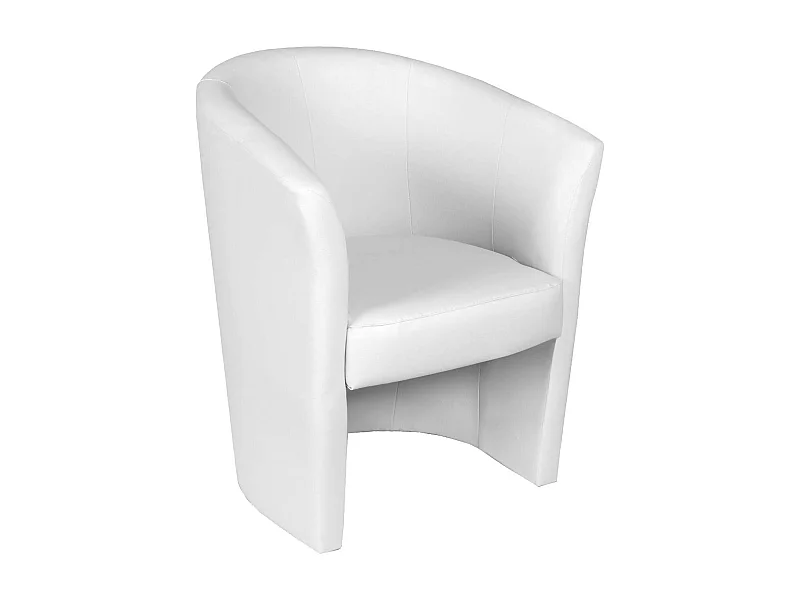 Dmora - Poltrona Ago, 64x63h76 cm, Bianco