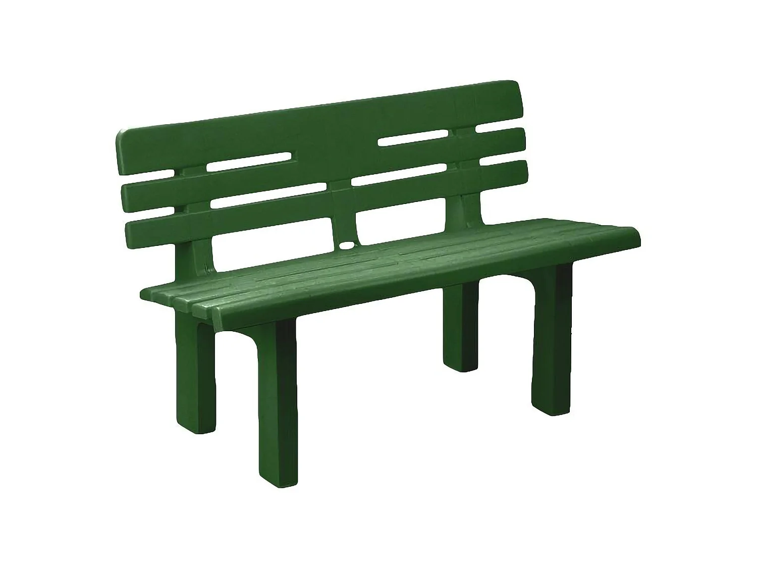 AuÃŸenbank Daltobel, Monoblock-Gartenbank, AuÃŸenbank, 100 % Made in Italy, 110 x 52 x 71 cm, Grün