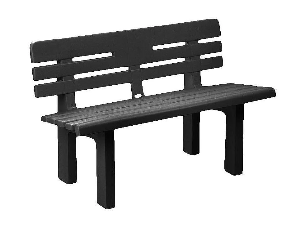 AuÃŸenbank Daltobel, Monoblock-Gartenbank, AuÃŸenbank, 100 % Made in Italy, 110 x 52 x 71 cm, Anthrazit