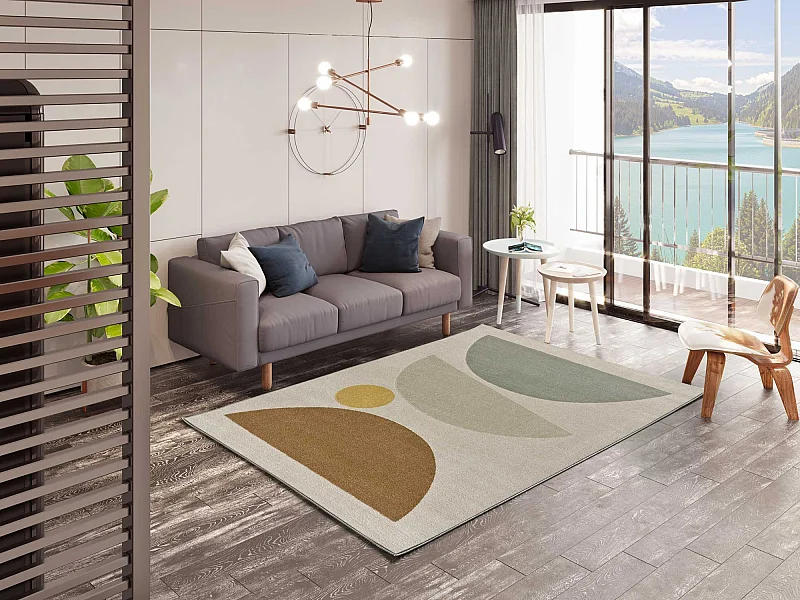Tapis intérieur - scandinave - multicolore - 160 x 230 cm - DOMUS