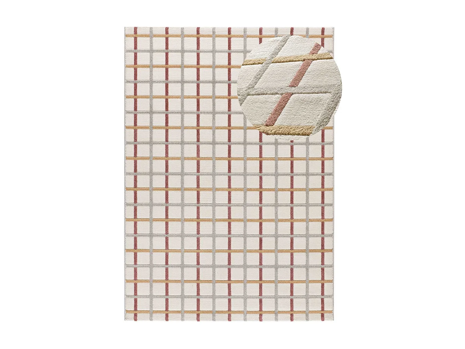 Kurzflorteppiche - geometrisch mit relief - mehrfarbig - 160x230 cm - KARISMA