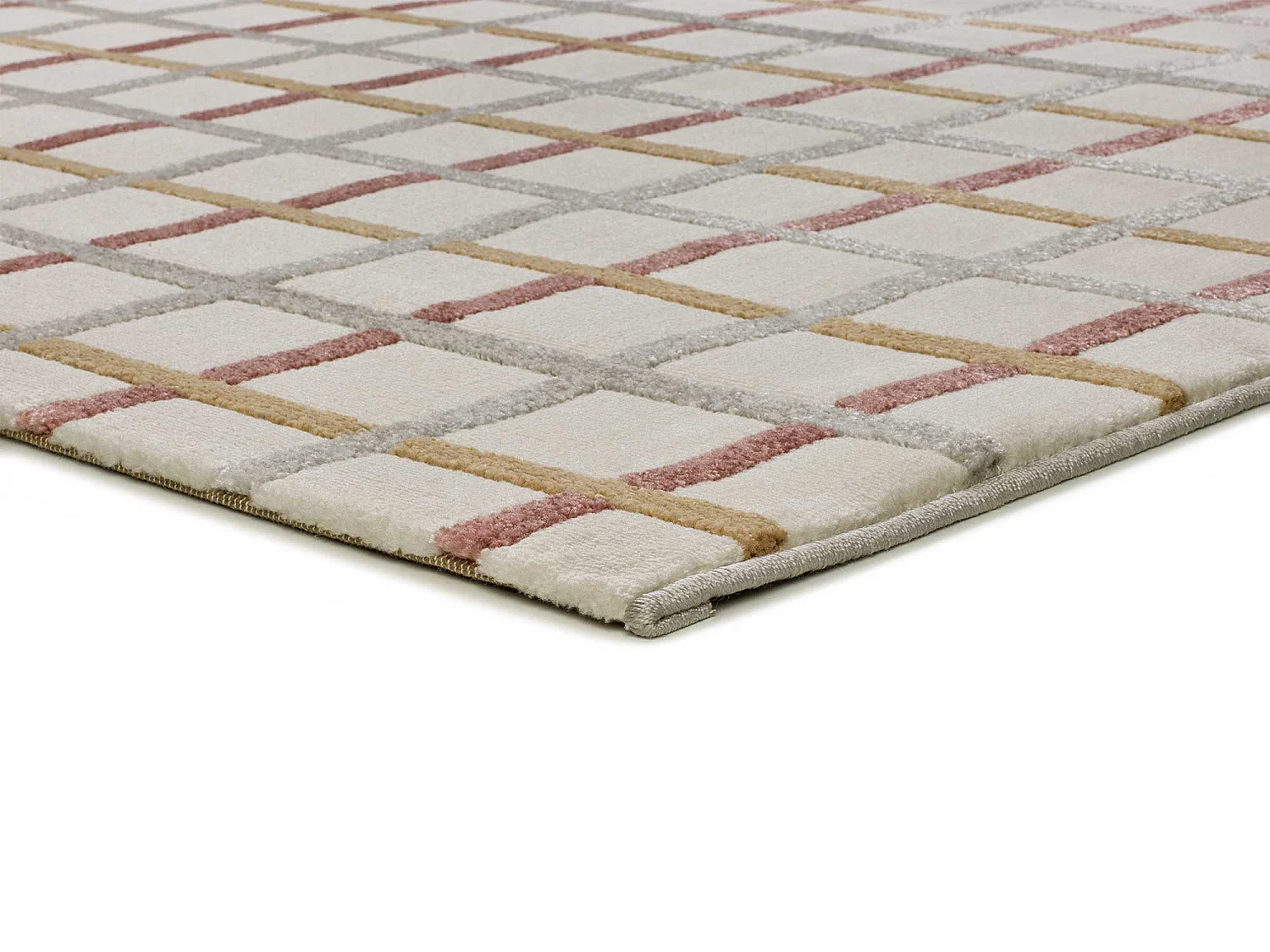 Kurzflorteppiche - geometrisch mit relief - mehrfarbig - 160x230 cm - KARISMA