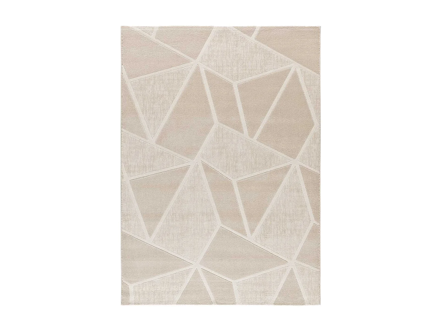 Tapis intérieur - géométrique - blanc - 80 x 150 cm - SENSATION