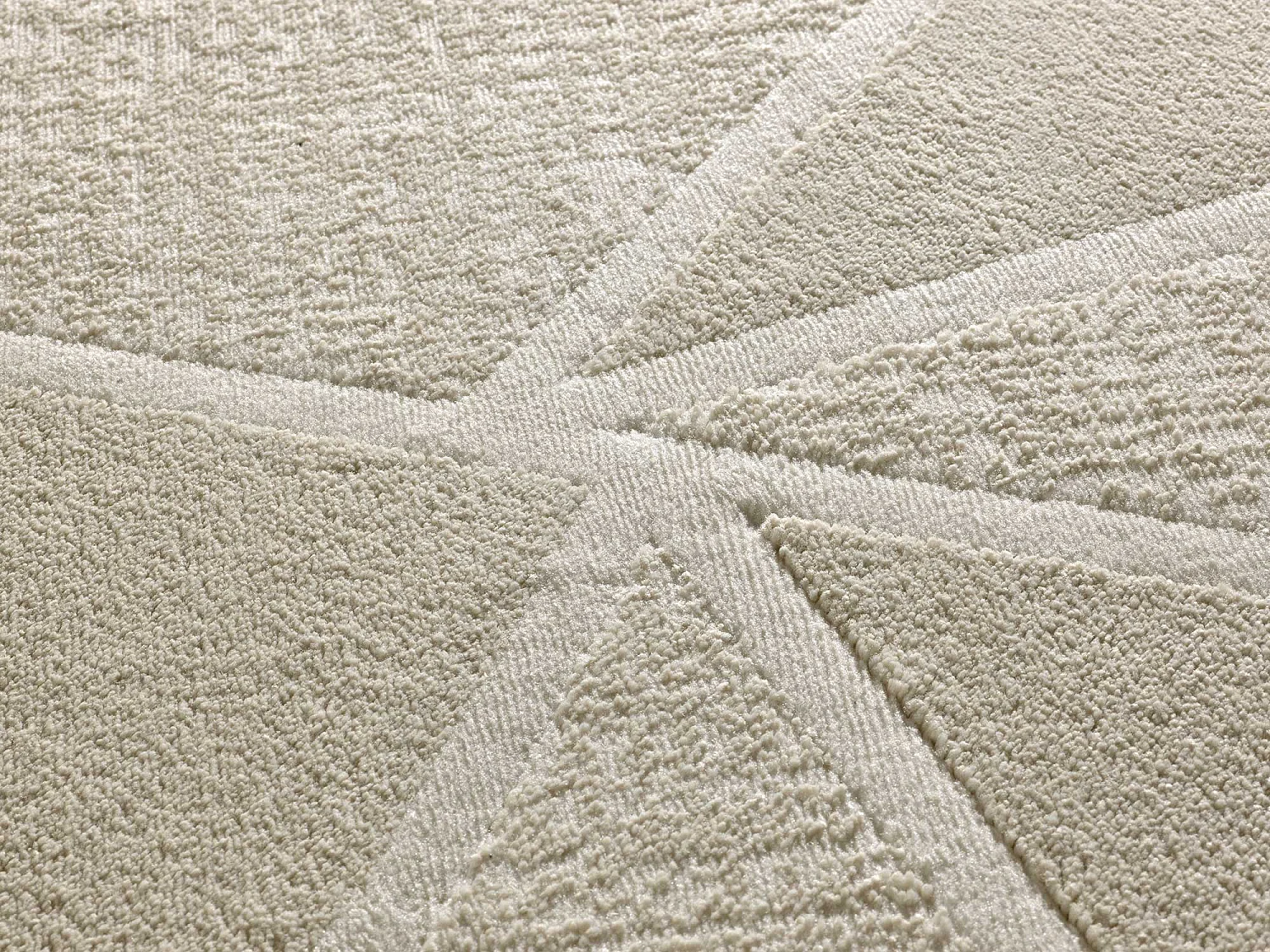 Tapis intérieur - géométrique - blanc - 80 x 150 cm - SENSATION