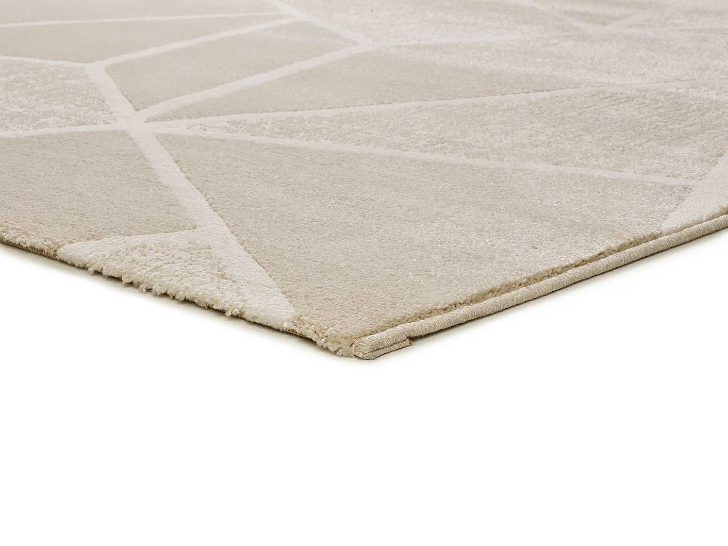 Tapis intérieur - géométrique - blanc - 80 x 150 cm - SENSATION