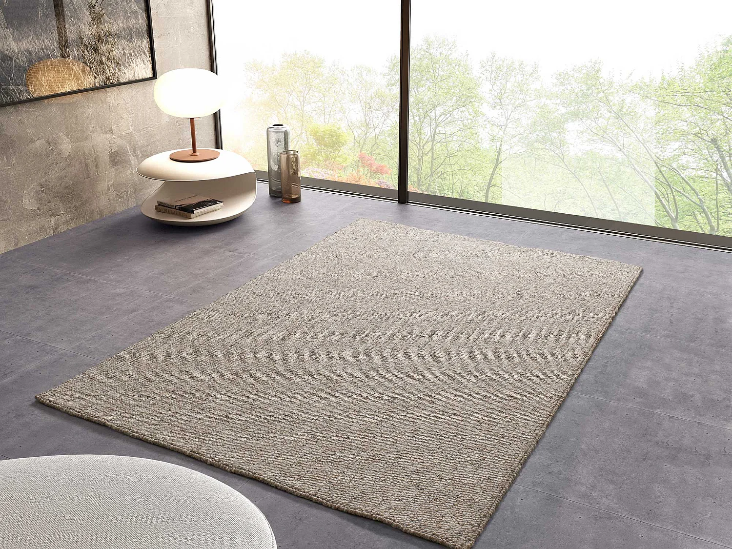 Tapis intérieur - uni - crème - 80 x 150 cm - PETRA