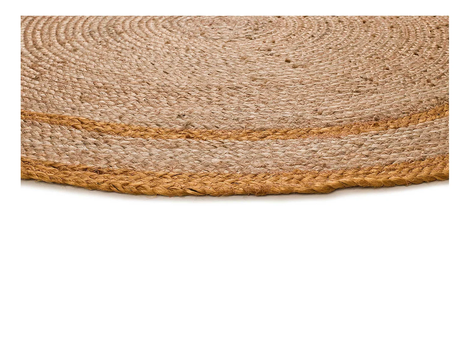 Kurzflorteppiche - natürlich - senf - D.120 cm - MAHON