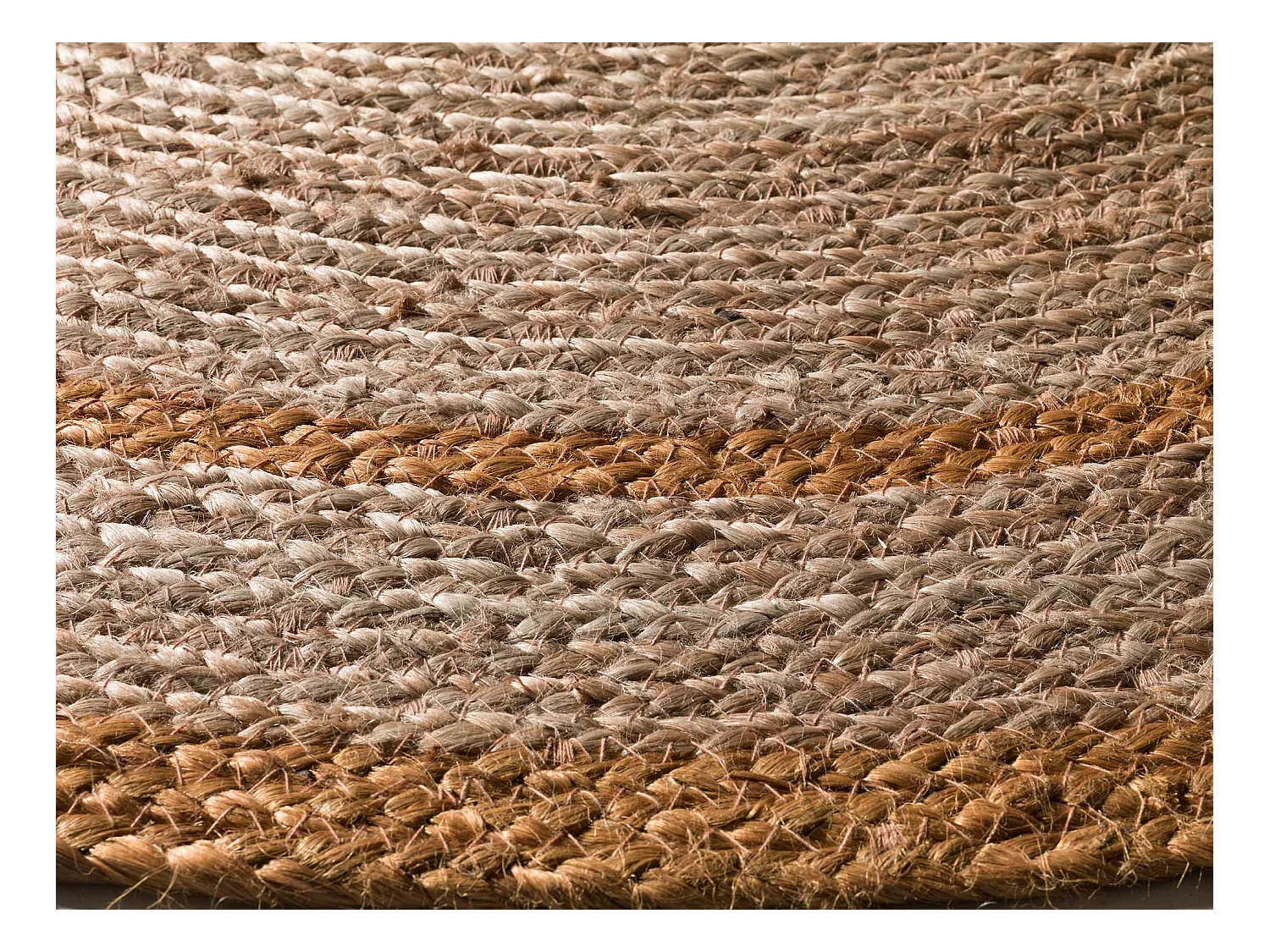 Kurzflorteppiche - natürlich - senf - D.120 cm - MAHON