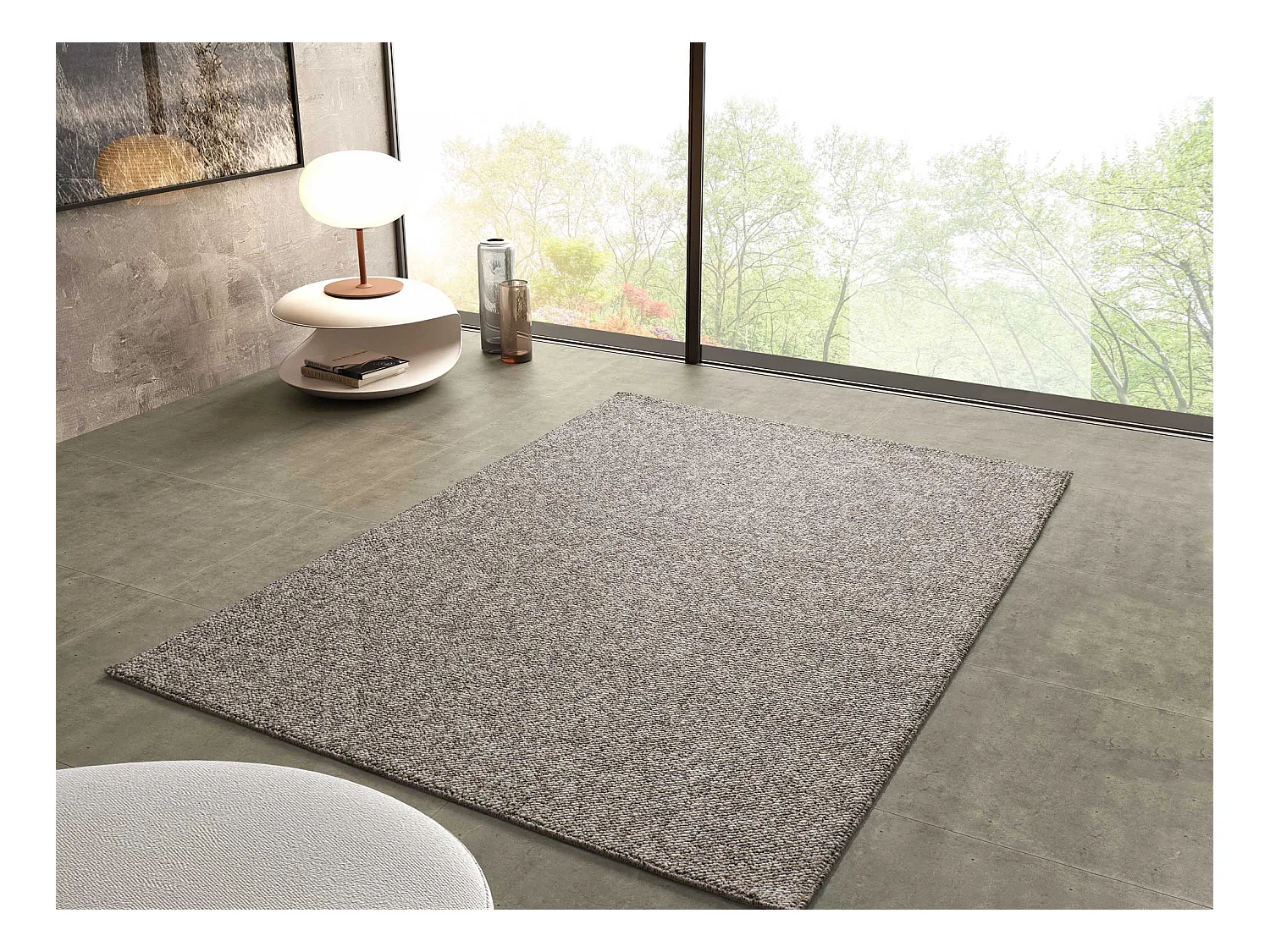Tapis intérieur - uni - gris - 160 x 230 cm - PETRA