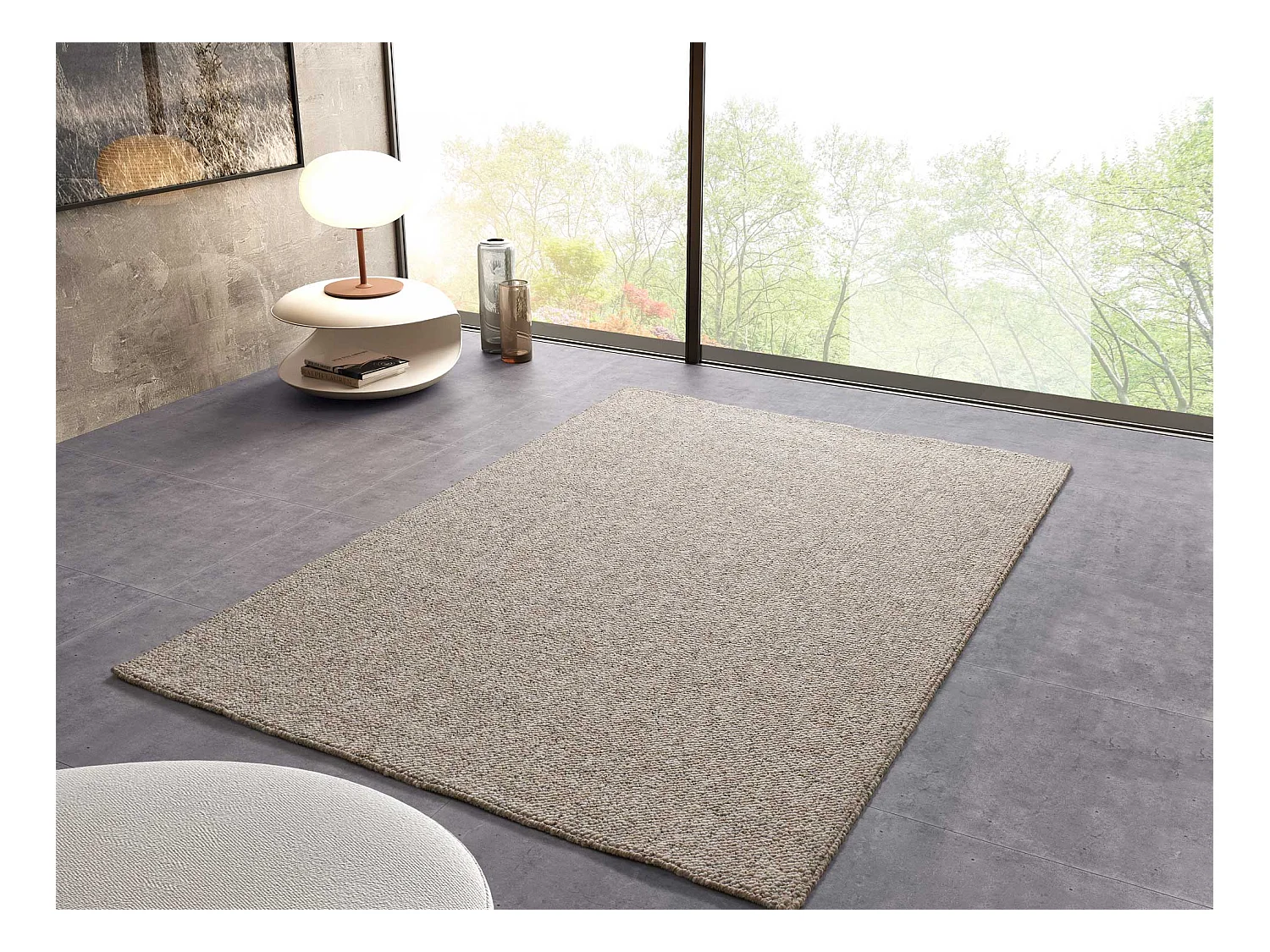 Kurzflorteppich - Einfarbiger - creme - 200x290 cm - PETRA