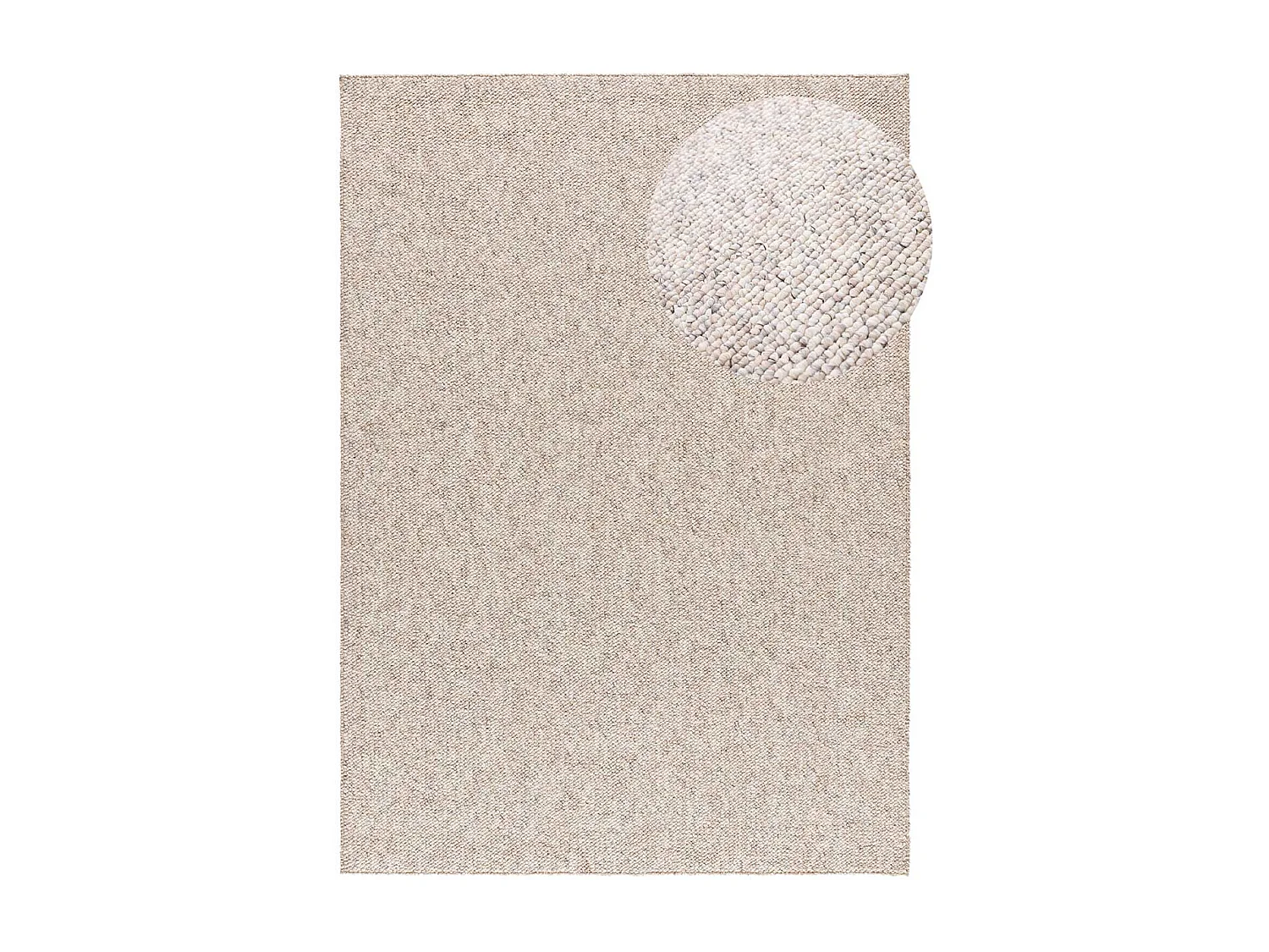 Laagpolig tapijt - glad - crème - 200x290 cm - PETRA