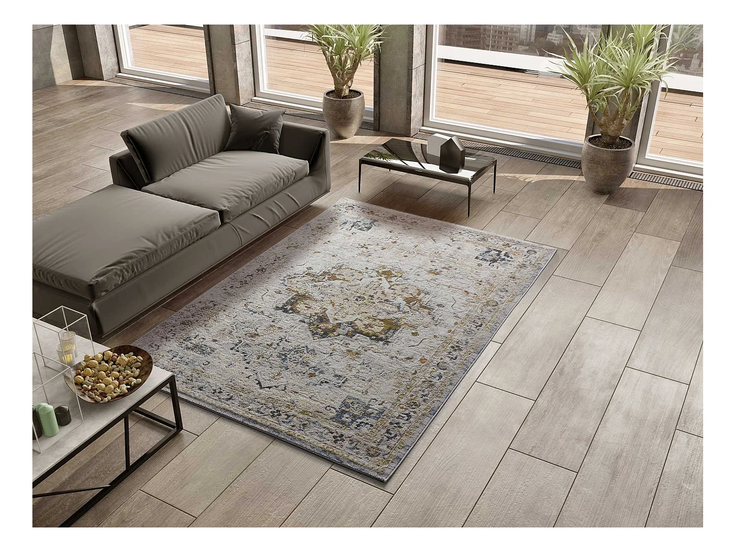 Alfombra interior  - vintage - multicolor - 192 x 290 cm - SPRINGS