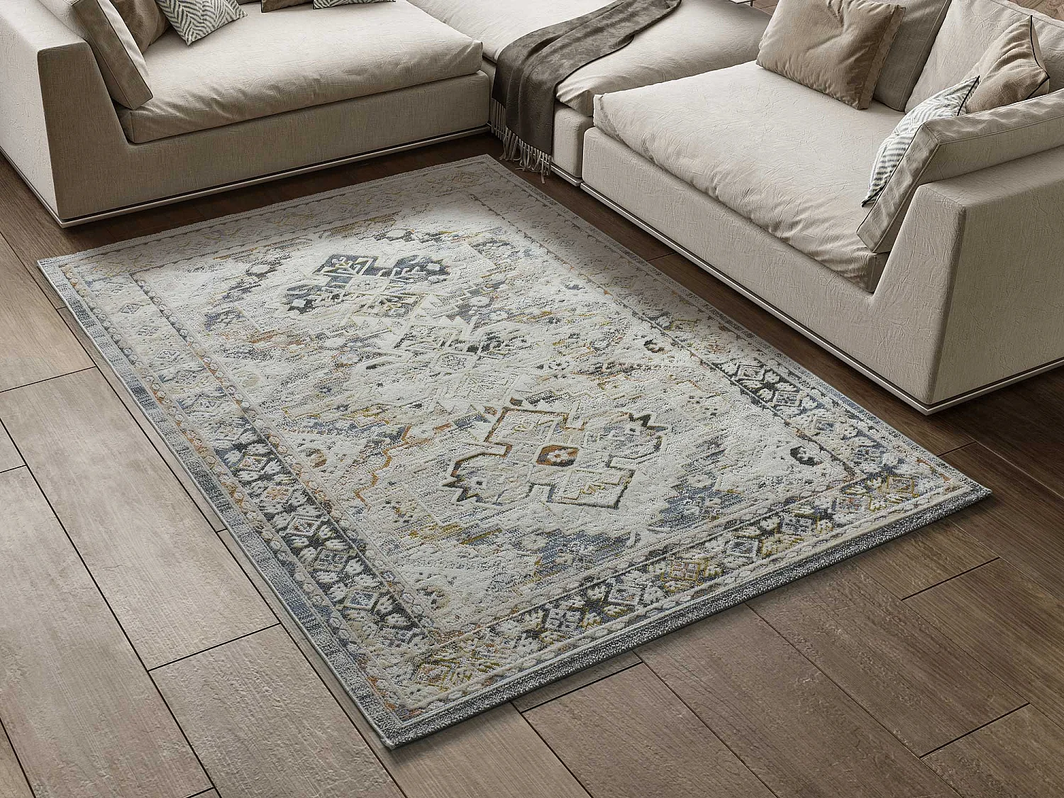 Kurzflorteppiche - vintage - mehrfarbig - 154x230 cm - SPRINGS