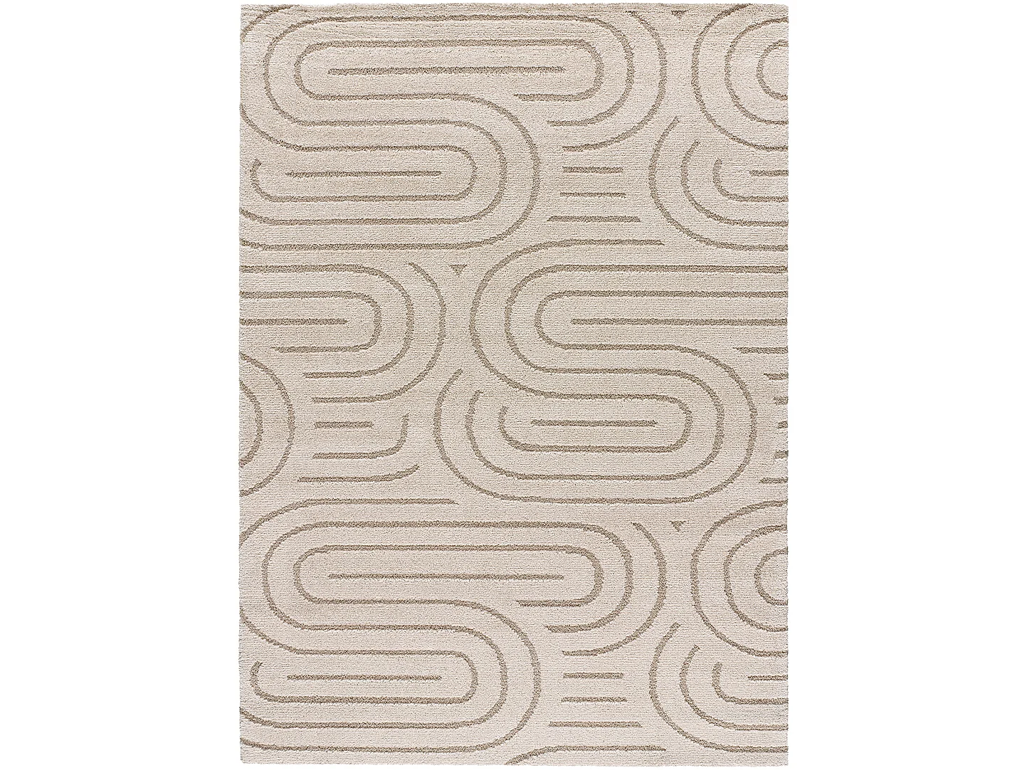 Tapis intérieur - scandinave - blanc - 80 x 150 cm - SNOWY