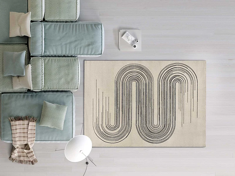 Tapis intérieur - scandinave - blanc - 80 x 150 cm - GARDEN