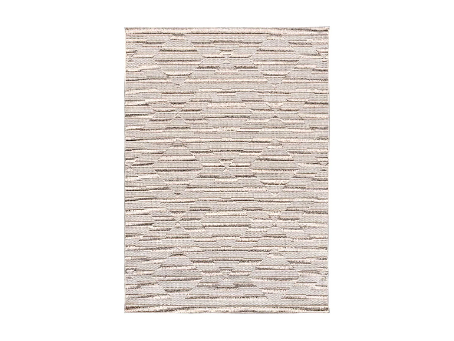 Kurzflorteppiche - ethnisch mit relief - beige - 134x200 cm - ELEMENT