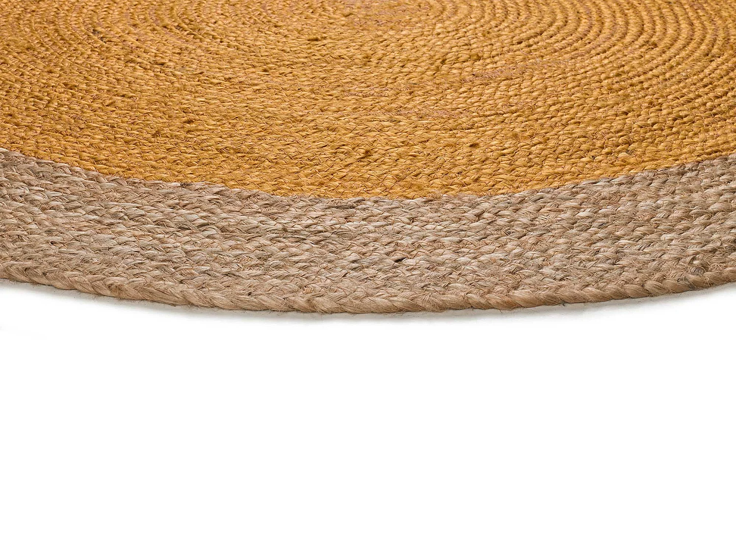 Tapis intérieur rond - moderne - moutarde - diam.90 cm - MAHON