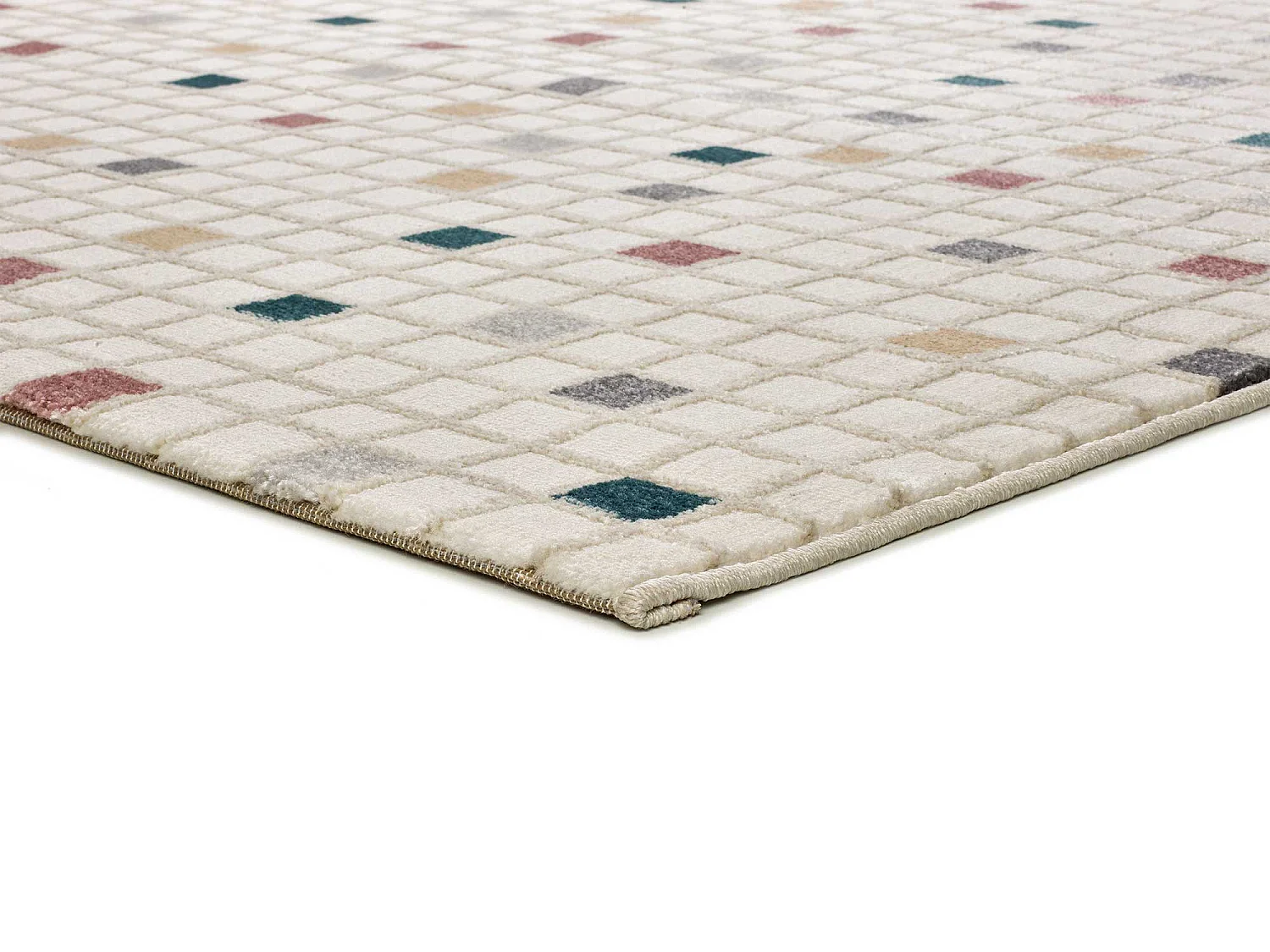 Kurzflorteppiche - geometrisch mit relief - mehrfarbig - 80x150 cm - KARISMA