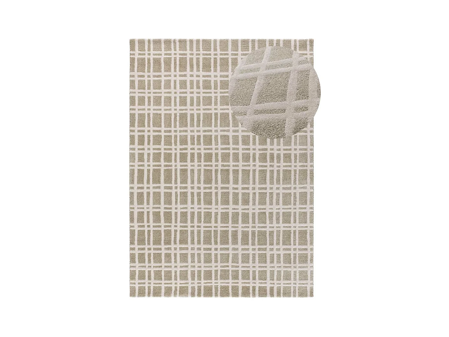 Tapis intérieur - scandinave - vert - 80 x 150 cm - CALEDONIA