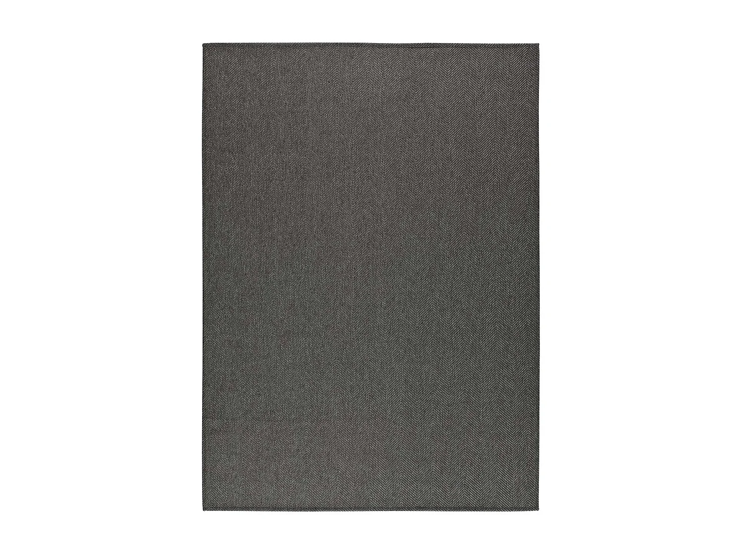 Kurzflorteppiche - Fischgrätenmuster - grau - 80x150 cm - ESPIGA
