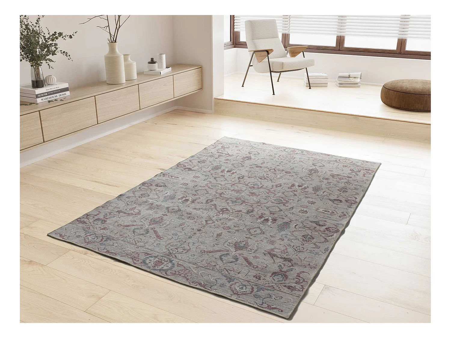 Laagpolig tapijt - vintage - terracotta - 120x170 cm - MANDALA